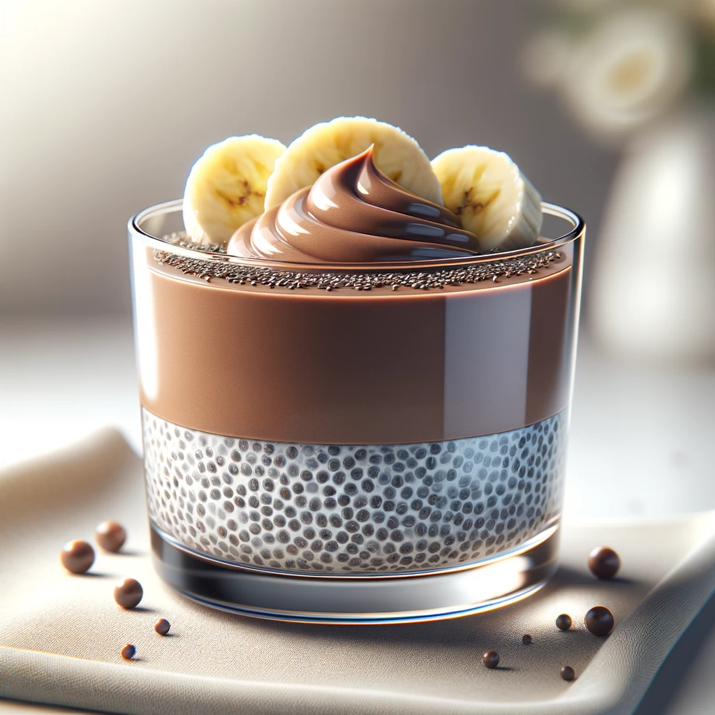 DALL·E 2024-01-17 08.32.24 - A highly realistic image of a Protein Chocolate Cup with a thin layer of chia seeds, based on the recipe provided. The dessert should be presented in 